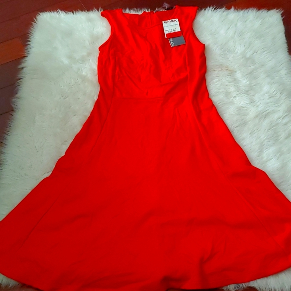 Orange skater dress